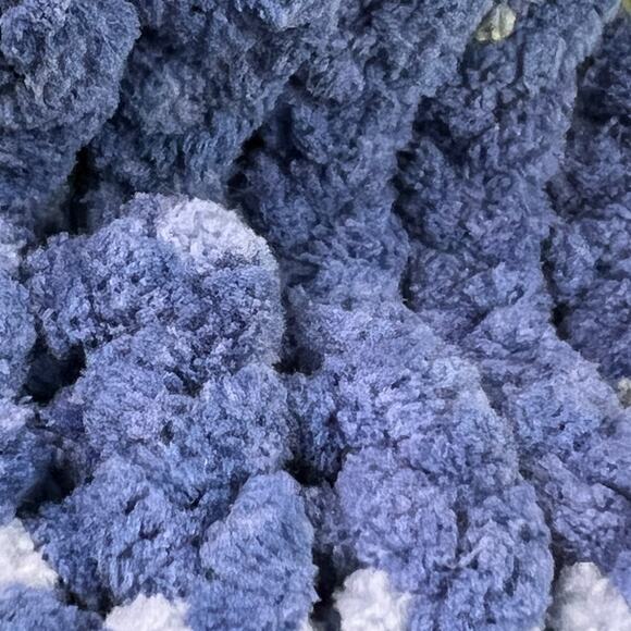 Beautiful Incredibly Soft Handmade Winter Hat Toque in Shades of Blue and Yellow - Picture 3 of 10